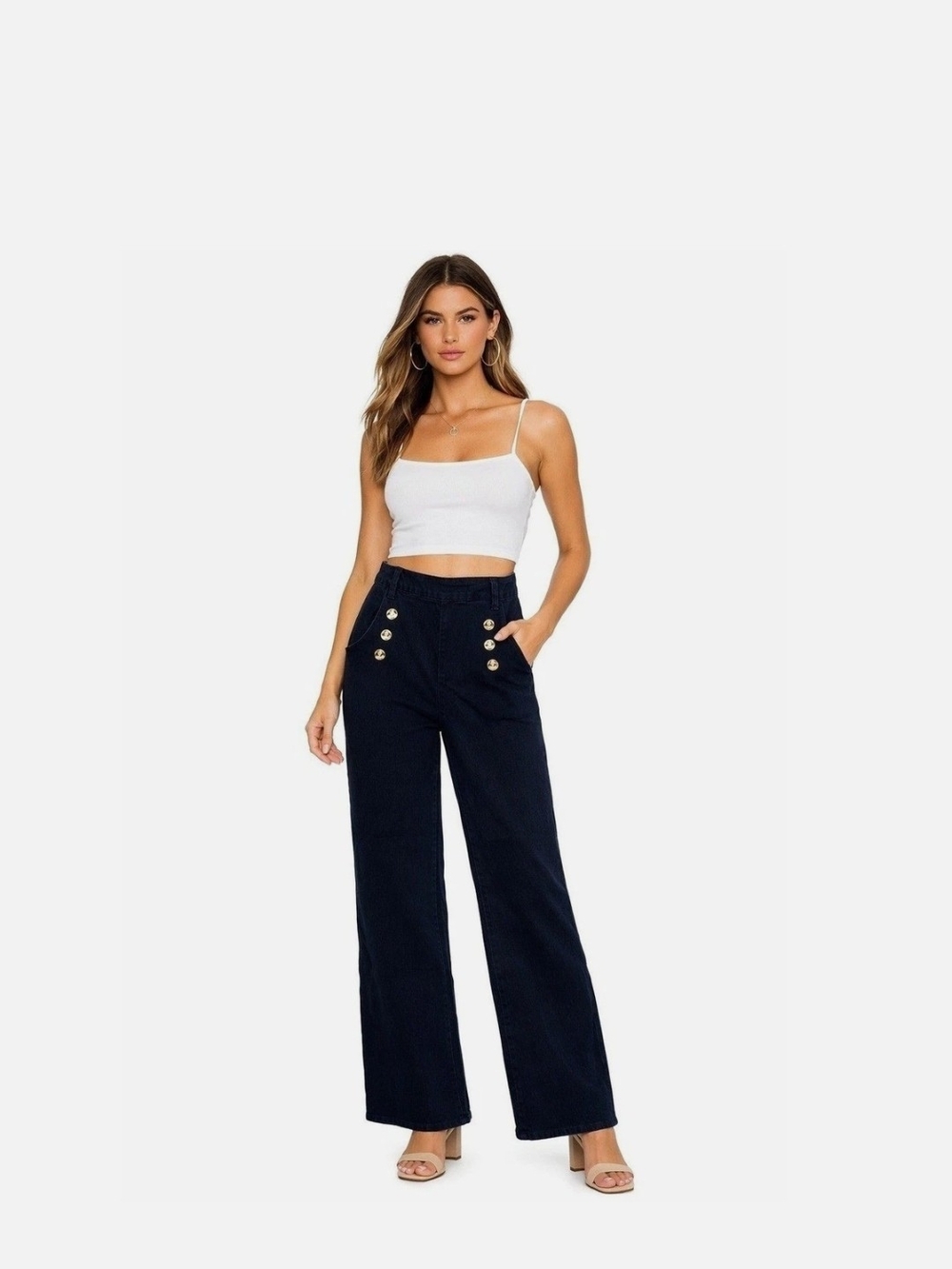 Rockabilly Sailor Jeans From The UK Backside Zipper & Button